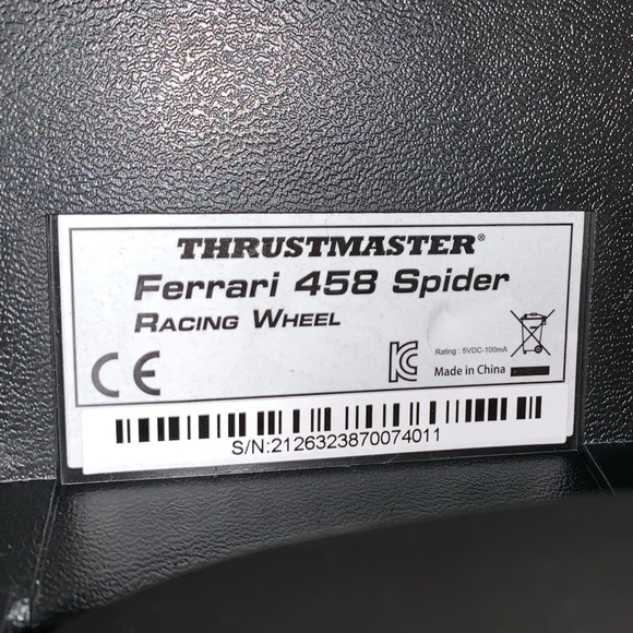 Xbox THRUSTMASTER Ferrari 458 Spider Racing Steering Wheel Pedal Video Game Car - Picture 12 of 16